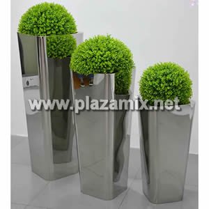梯形不鏽鋼花瓶 Stainless Steel Flowerpot - Trapezoid