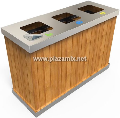 食堂回收箱 WoodTrashBin