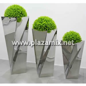 扭曲形不銹鋼花盆 Stainless Steel Flowerpot - special-shaped